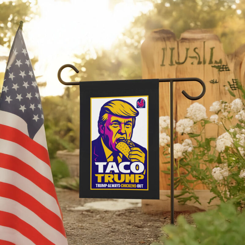 Anti-Trump TACO, Trump Chickens Out Poster, No Kings March Flag