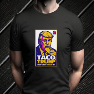 Anti-Trump TACO, Trump Chickens Out Poster, No Kings March T-Shirt