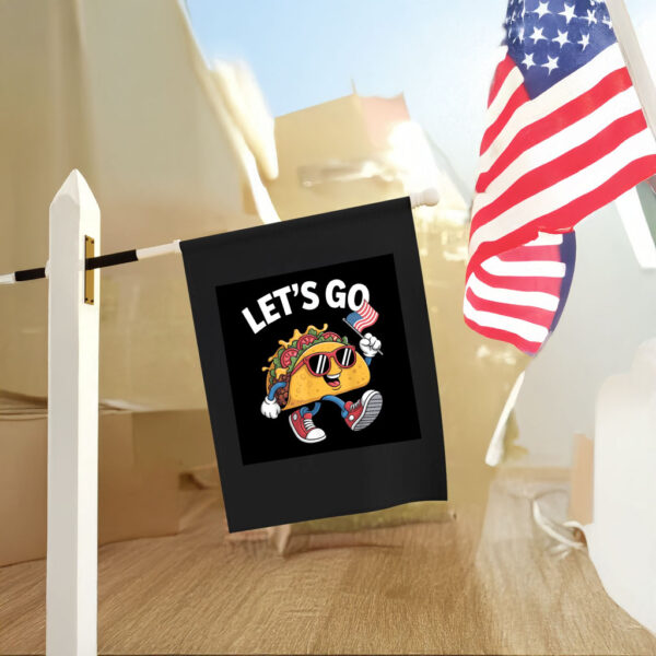 Funny Let’s Go Taco, American Flag Food 2025 Flag
