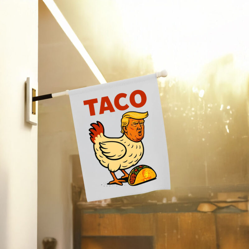 Official Trump Always Chickens Out Taco Flag
