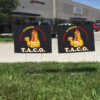 TACO - Trump Always Chickens Out - Chicken Funny Protest Yard Sign