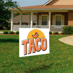 TACO Trump Always Chickens Out, Funny Resistance 2025 Yard Sign