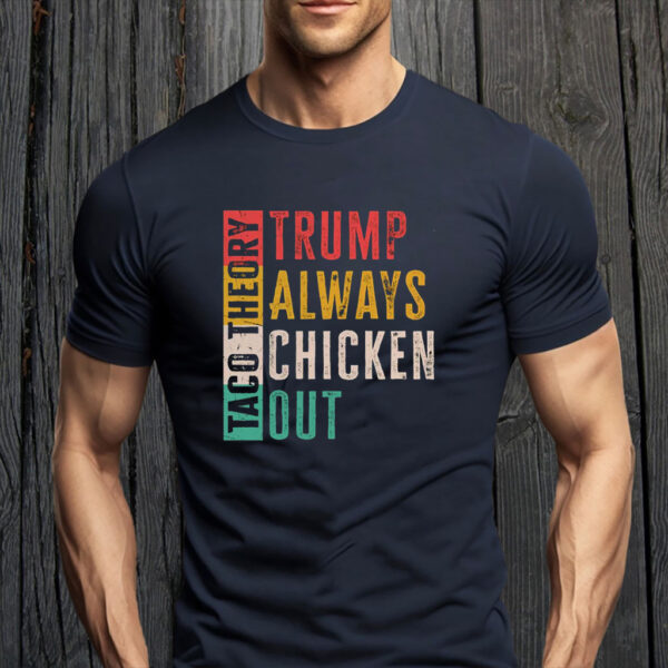 Taco Theory - Trumps Always Chicken Out, Anti Trump 2025 T-Shirt