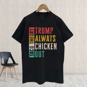 Taco Theory - Trumps Always Chicken Out, Anti Trump 2025 T-Shirt