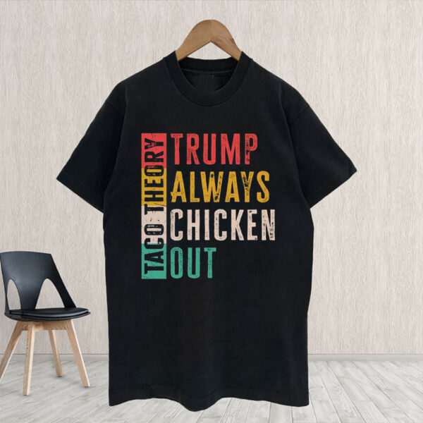 Taco Theory - Trumps Always Chicken Out, Anti Trump 2025 T-Shirt