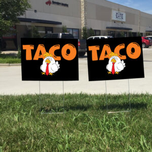 Taco Trump Always Chickens Out, T.A.C.O Anti-Trump 2025 Yard Sign