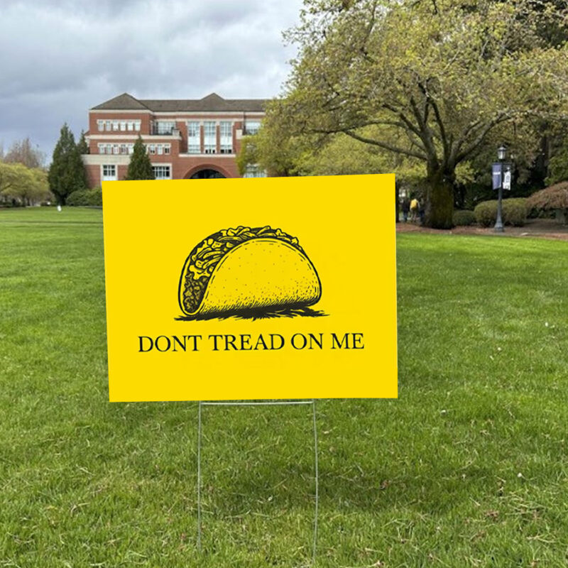 Taco Trump Always Chickens Out, Taco For June 14th Anti trump hat resist Trump Yard Sign