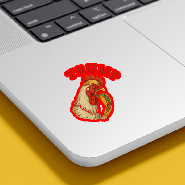 Trump Always Chickens Out – Funny Political TACO Sticker, Car Magnet - Image 2