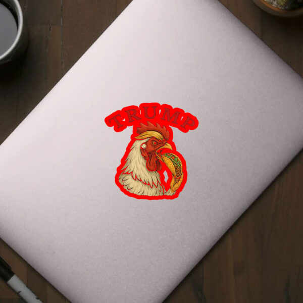 Trump Always Chickens Out – Funny Political TACO Sticker, Car Magnet