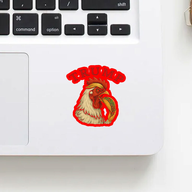 Trump Always Chickens Out – Funny Political TACO Sticker, Car Magnet