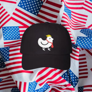 Anti-Trump-TACO-Embroidered-Hat,-Trump-Chicken-Cap,-Trump-Always-Chickens-Out