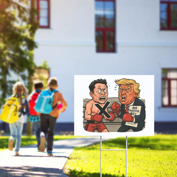 Anti-Trump-vs-Anti-Elon-Musk-Yard-Sign,-Political-Shirt-Funny-Boxing-Match-Sign-usa