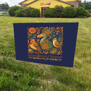 Flicker-Dodo-Titmouse-Yard-Sign,-Anti-Maga-Bird,-Subtle-Anti-Trump-Sign,-Gift-for-Democrats