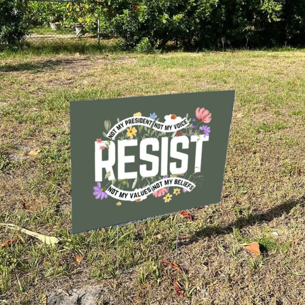 Floral-Resist-Yard-Sign,-Wildflower-Protest-Sign,-Civil-Rights-Social-Justice-us
