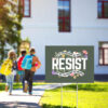 Floral-Resist-Yard-Sign,-Wildflower-Protest-Sign,-Civil-Rights-Social-Justice-usa