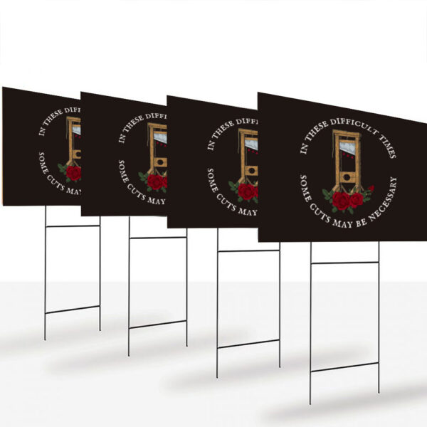 French-Revolution-Guillotine-Yard-Sign,-Anti-Trump-Sign-usa