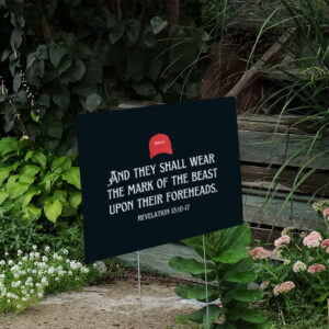 Funny-Anti-Trump-Yard-Sign,-Mark-Of-The-Beast-MAGA,-Liberal-Leftist-Political-Democrat-Gifts