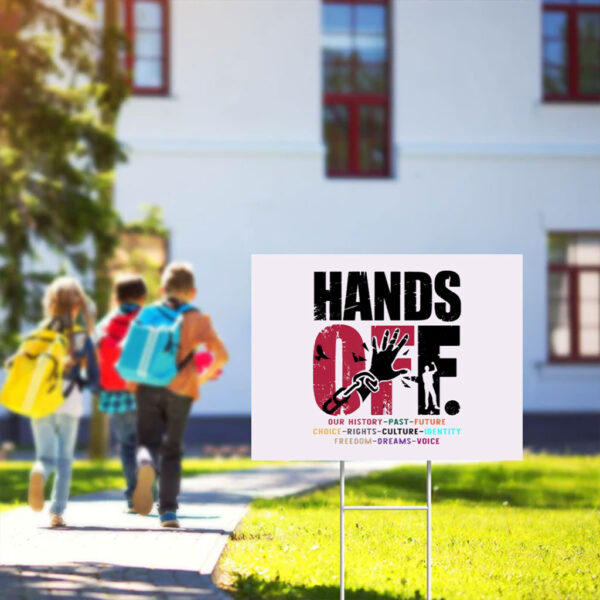 Hands-Off-Protest-Yard-Sign,-Political-Activism