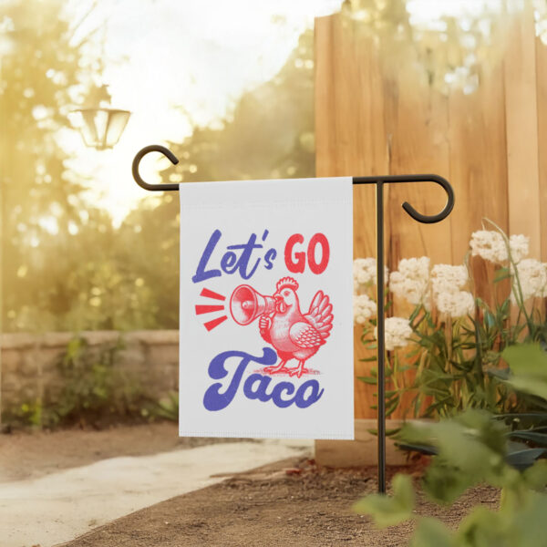 Let's-Go-Taco-Protest-Flag,-Funny-Political-Chicken-Meme,-Anti-Magas