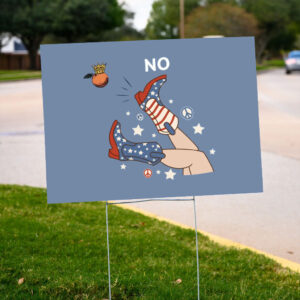 Liberal-Fourth-of-July-Yard-Sign,-Liberal-Cowgirl-Sign,-American-Fourth-of-Julys
