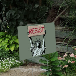Liberal-Resist-Yard-Sign,-Anti-Fascist-Sign,-Activist-Political-Sign-us