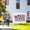 No-Kings-Yard-Sign,-Democracy-has-no-kings-in-America-Sign-usa