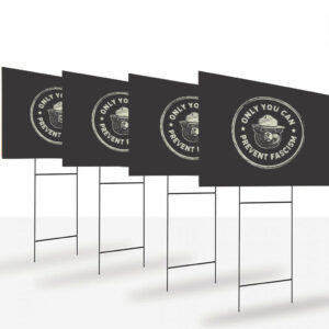 Only-You-Can-Prevent-Fascism-Yard-Sign,-National-Park-Bear