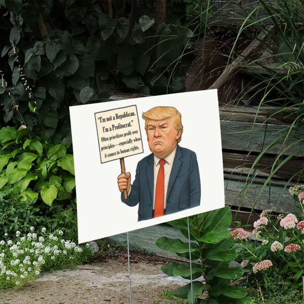 Political-Satire-Yard-Sing-Featuring-Trump-as-Profitocrats