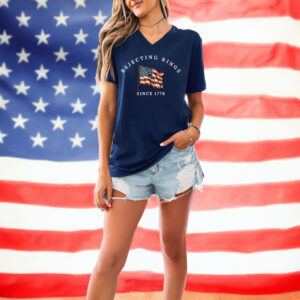 Rejecting Kings Since 1776 Protest V-Neck Shirt