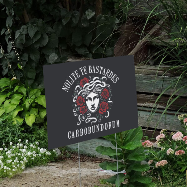 Resistance-Yard-Sign,-Nolite-Te-Bastardes-Carborundorum-Sign,-Retro-Feminist-Signs