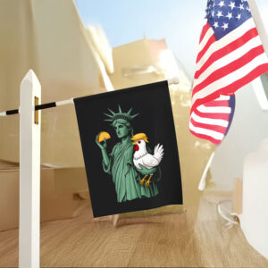 Statue-of-Liberty-Taco-Flag,-Subtle-Anti-Trump-Flag,-Chicken-Taco-Trump-Flag
