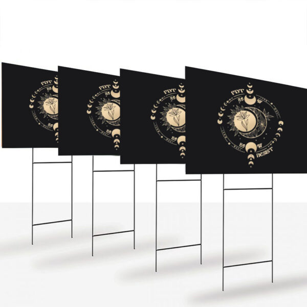Subtle-Anti-Fascist-FDT-Celestial-Moon-Political-Yard-Sign,-8647-Anti-Trump-Fascism-Sign