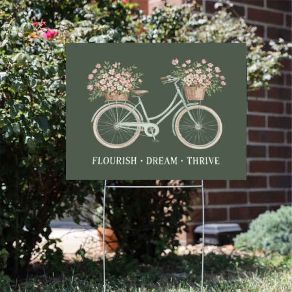 Subtle-Anti-Trump-Flourish-Dream-Thrive-Yard-Sign,-FDT-Sign,-Political-Activist-Gift,-Inspirational-&-Motivational-Sign
