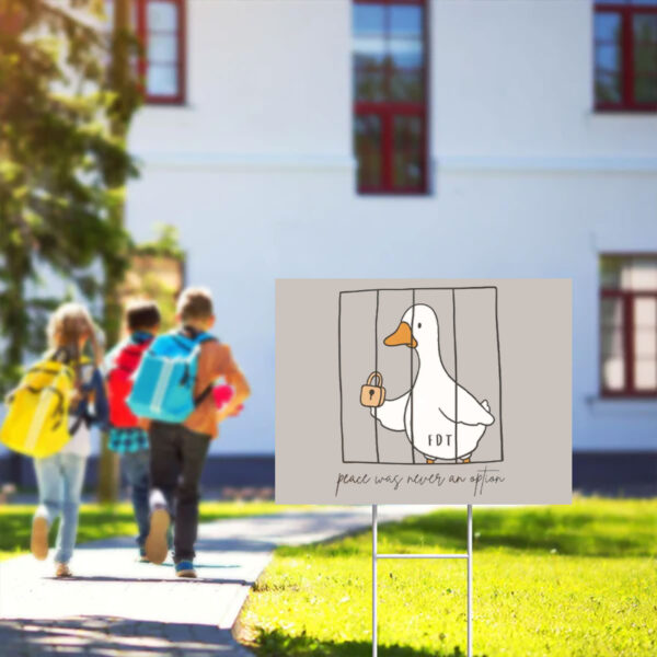 Subtle-Anti-Trump-Silly-Goose-Yard-Sign,-Anti-Trump-Sign