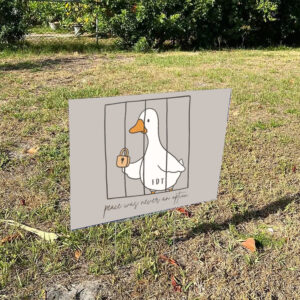 Subtle-Anti-Trump-Silly-Goose-Yard-Sign,-Anti-Trump-Signs