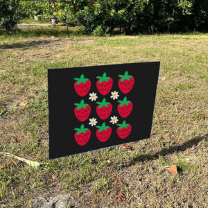 Subtle-Anti-Trump-Yard-Sign,-Daisy-Strawberry-Sign,-Funny-Trump-Sucks-Sign,-Anti-Trump-Gifts
