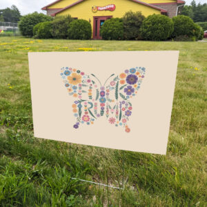 Subtle-Fuck-Trump-Floral-Butterfly-Yard-Sign,-Boho-Anti-MAGA-Hidden-Message-Signs