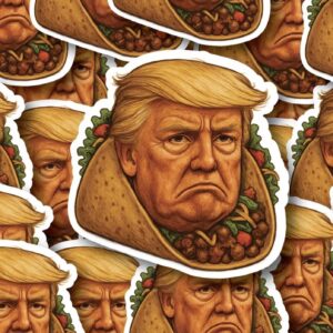 TACO Trump Individual Sticker Pack, Die Cut Waterproof Vinyl decals