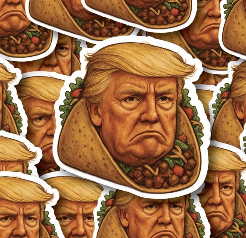 TACO Trump Individual Sticker Pack, Die Cut Waterproof Vinyl decals
