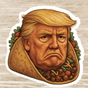 TACO Trump Individual Sticker Pack, Die Cut Waterproof Vinyl decals