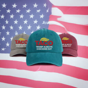 Taco Trump Always Chickens Out Embroidered Hat
