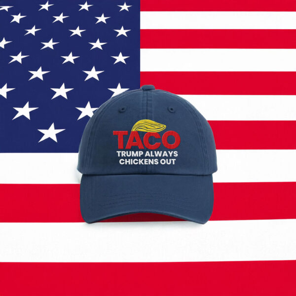 Taco Trump Always Chickens Out Embroidered Hat