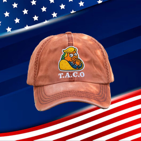 Taco-Trump-Always-Chickens-Out-Hat,-Funny-Angry-Taco-Trump-Tariff-Parody