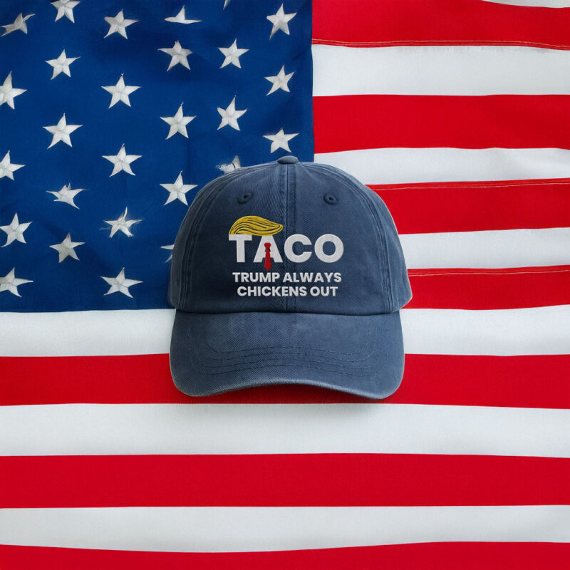Taco Trump Always Chickens Out Navy Hat