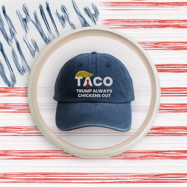 Taco Trump Always Chickens Out Navy Hat