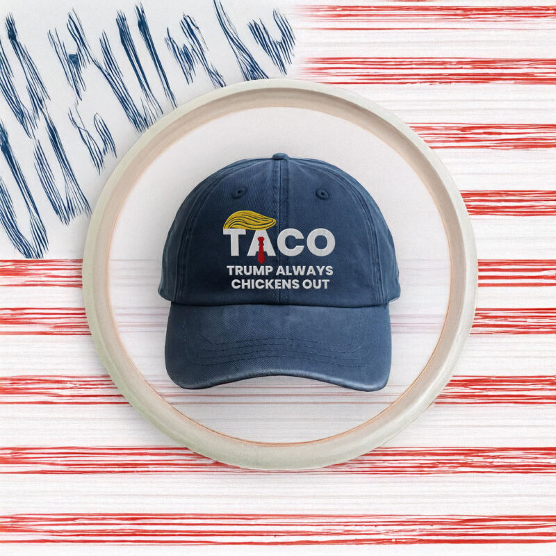 Taco Trump Always Chickens Out Navy Hat