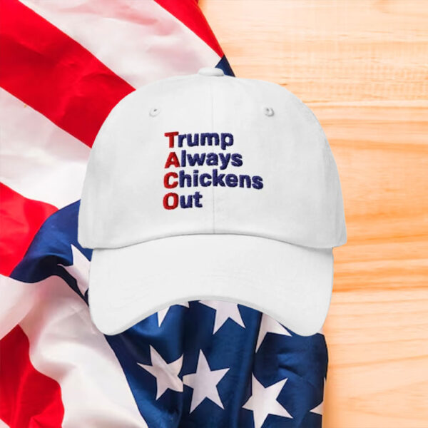Taco-Trump-Chickens-Out-Hat,-Taco-Trade-War-Resist-Embroidery-Cap
