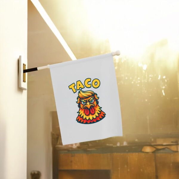 Taco-Trump-Flag,-Trump-Always-Chickens-Out,-TACO-Trade-War-Resists