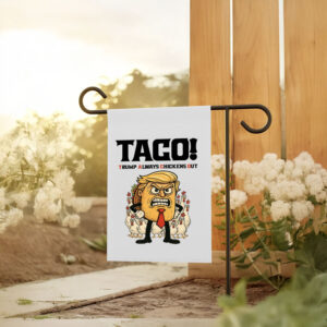 Trump-Taco-Trade-Flag,-Funny-Tariffs-&-Trade-Humor-Flag,-Trump-always-chickens-out-Flag-usa